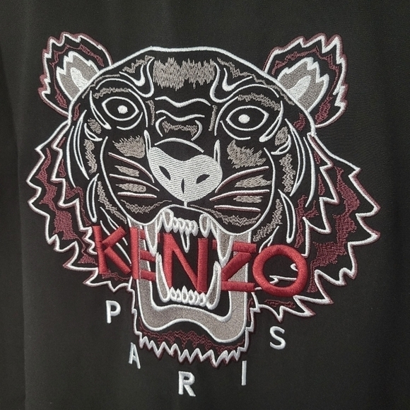 Kenzo Black Tiger Embroidered T-Shirt Dress - Picture 5 of 11